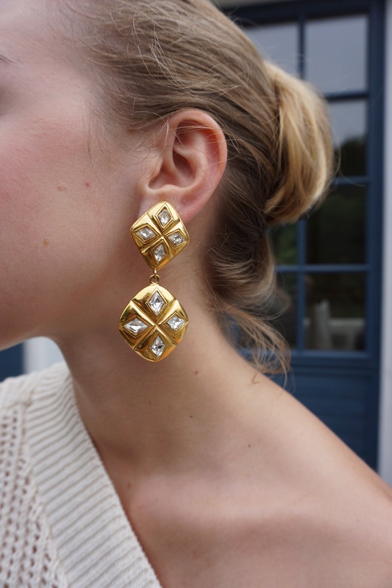 Chanel, Rare Drop Earrings & Swarovski Crystals