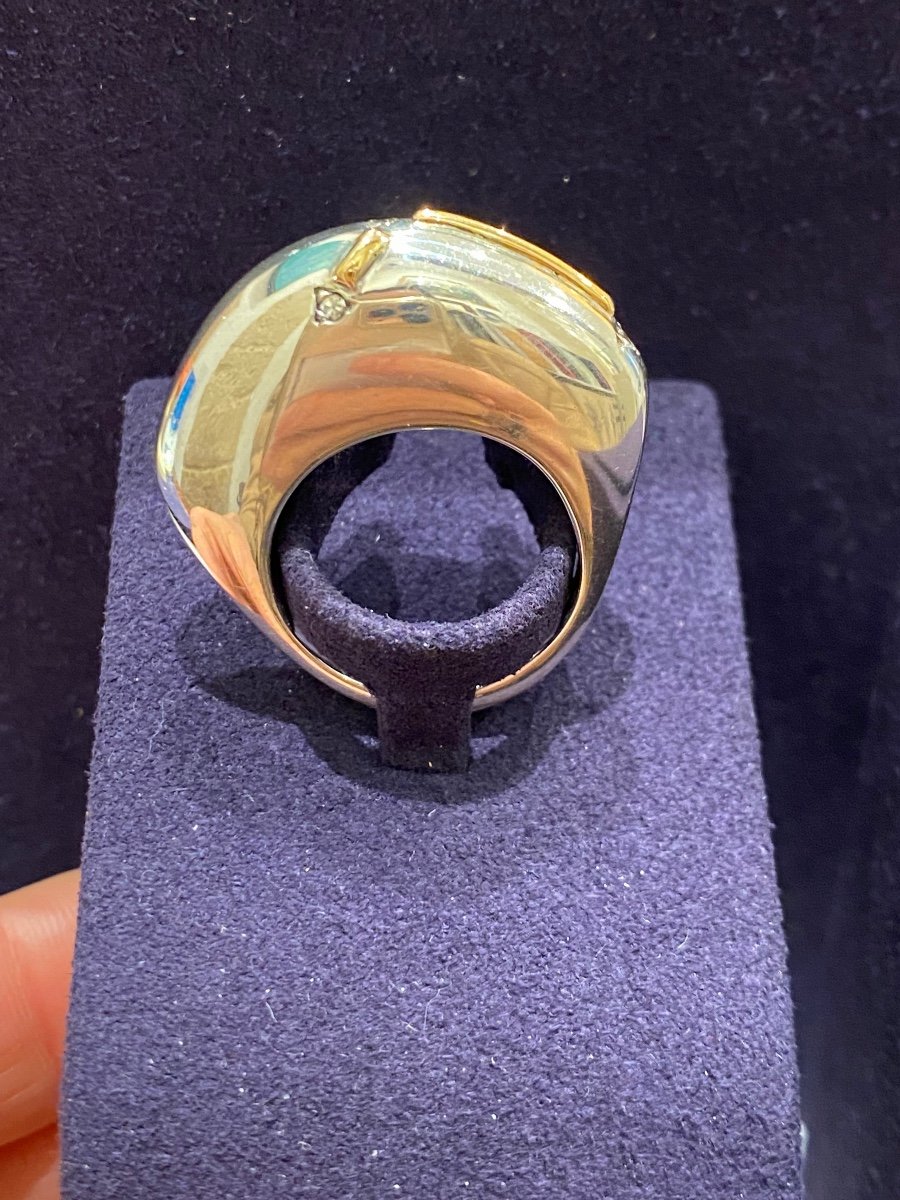 Janine Renard (1947), Large Modernist Domed Ring