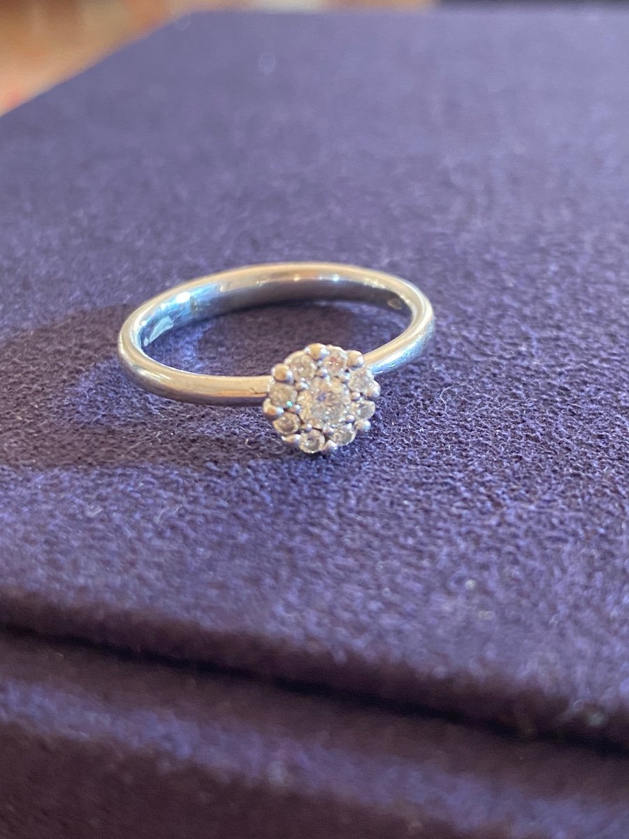 White Gold Daisy Diamond Ring