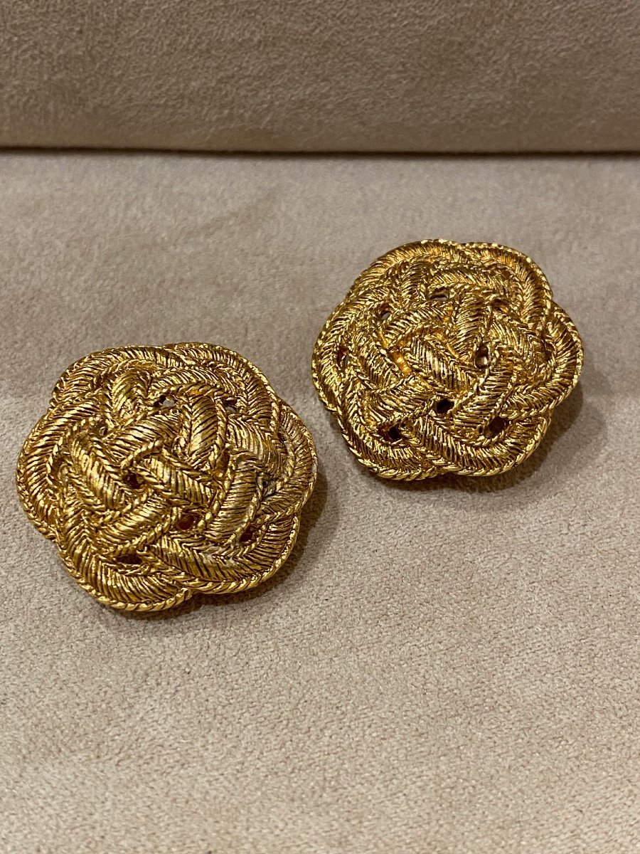 Ungaro, Boucles d'Oreilles Clips Vintage rosace