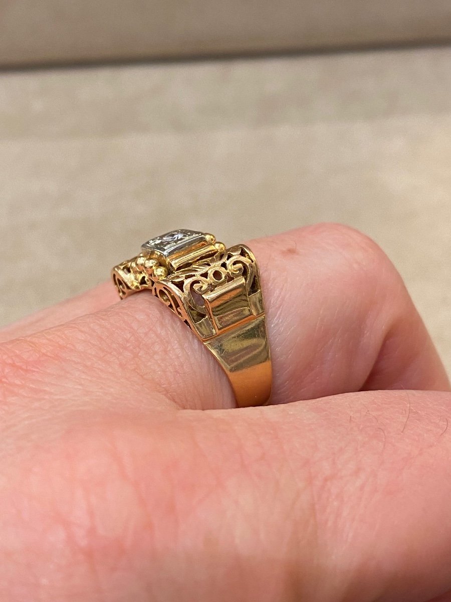 Bague Tank Filigranée