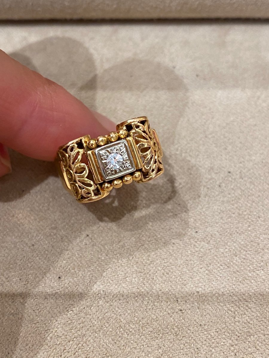 Bague Tank Filigranée