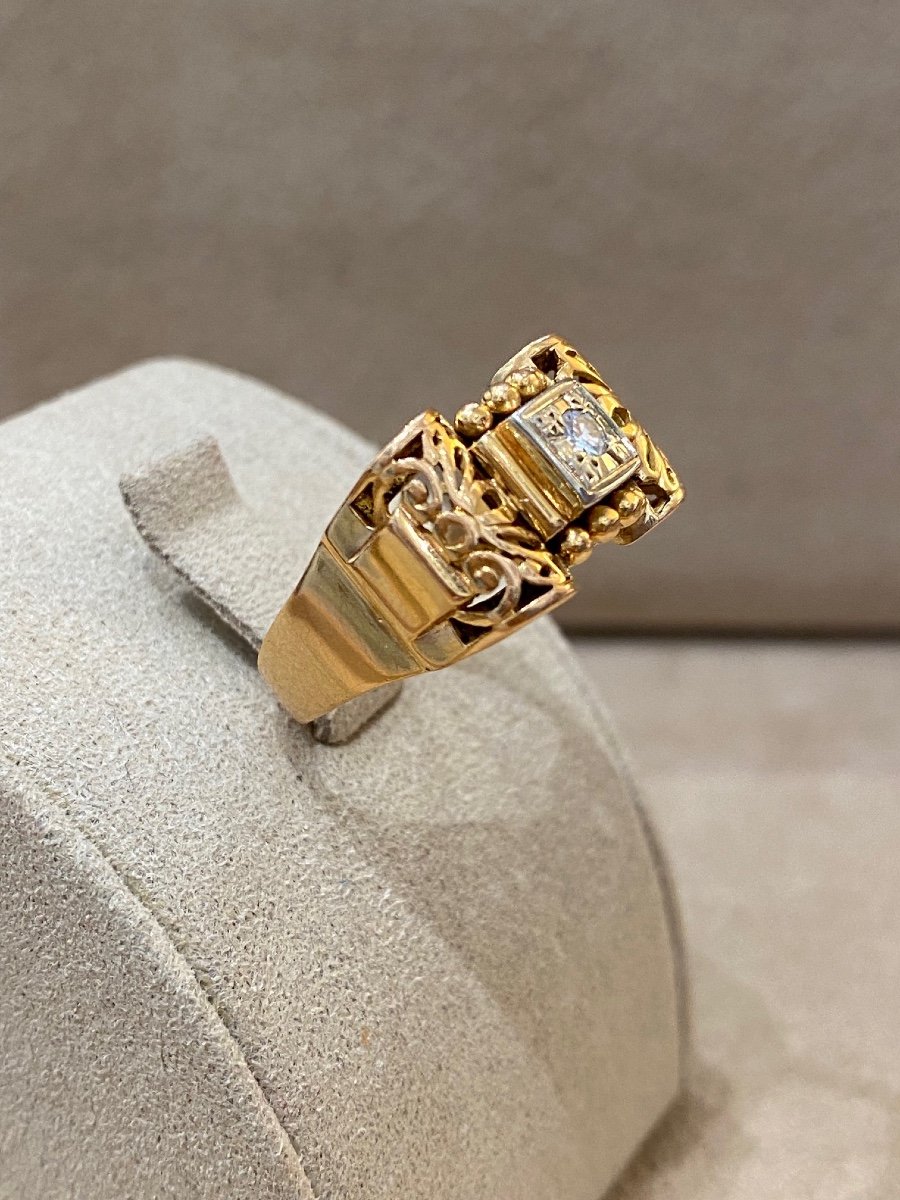 Bague Tank Filigranée