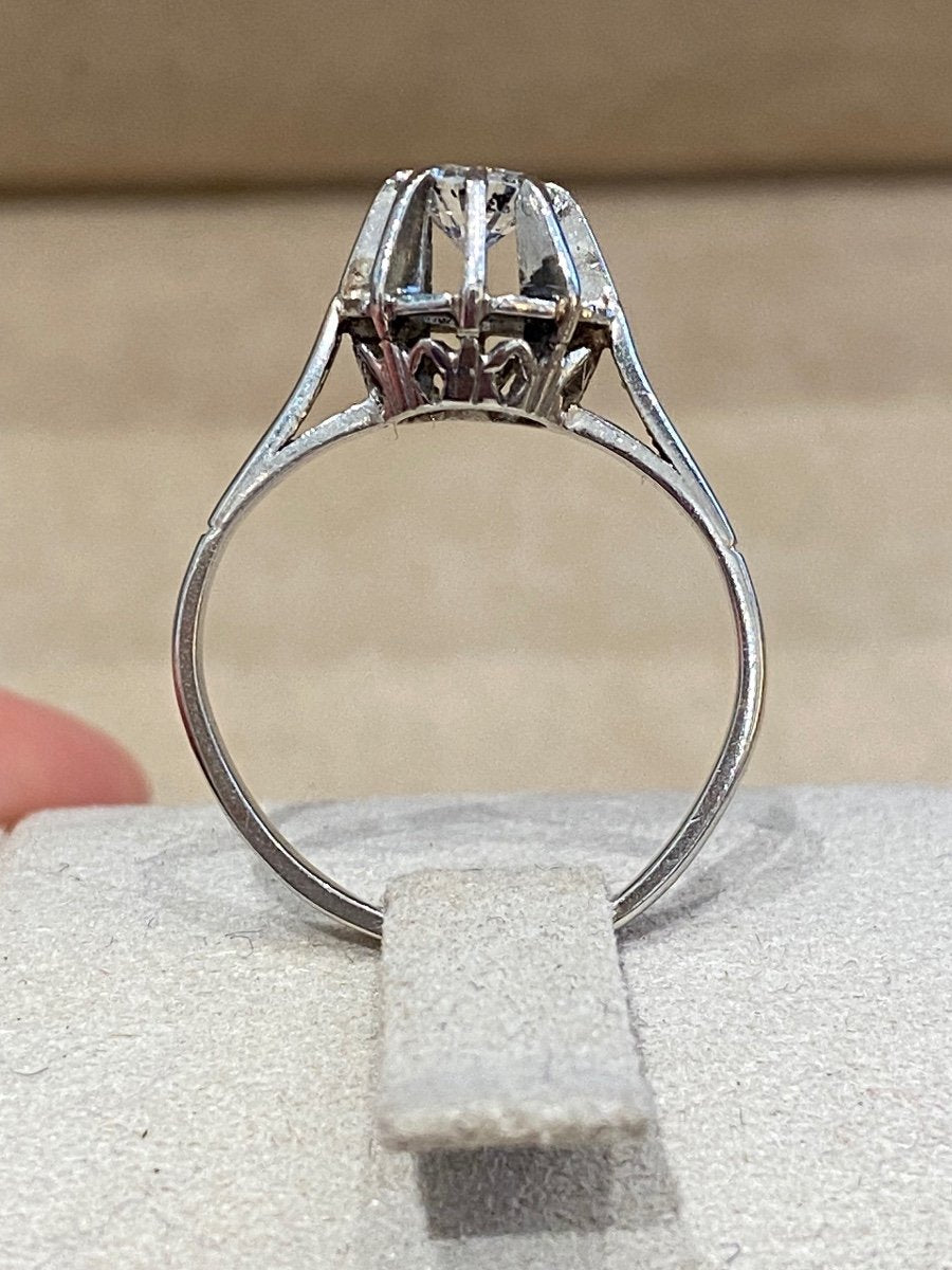 Bague Solitaire Diamant & Platine