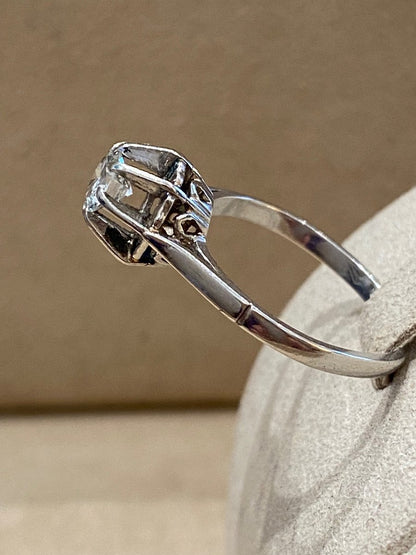 Bague Solitaire Diamant & Platine