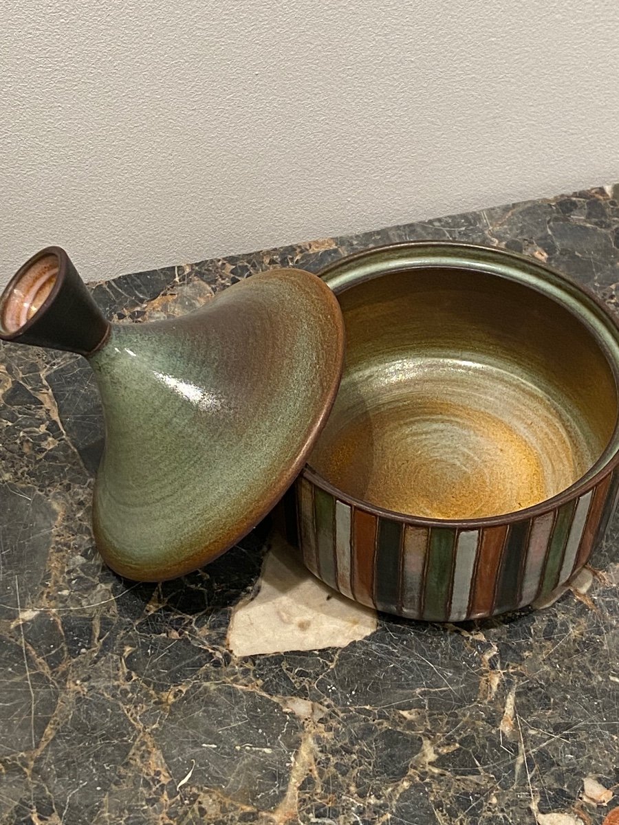 Yvonne & René Maurel, Pyxide En Céramique