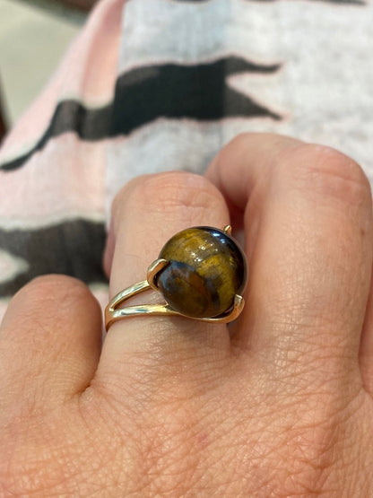 Bague Vintage Oeil De Tigre