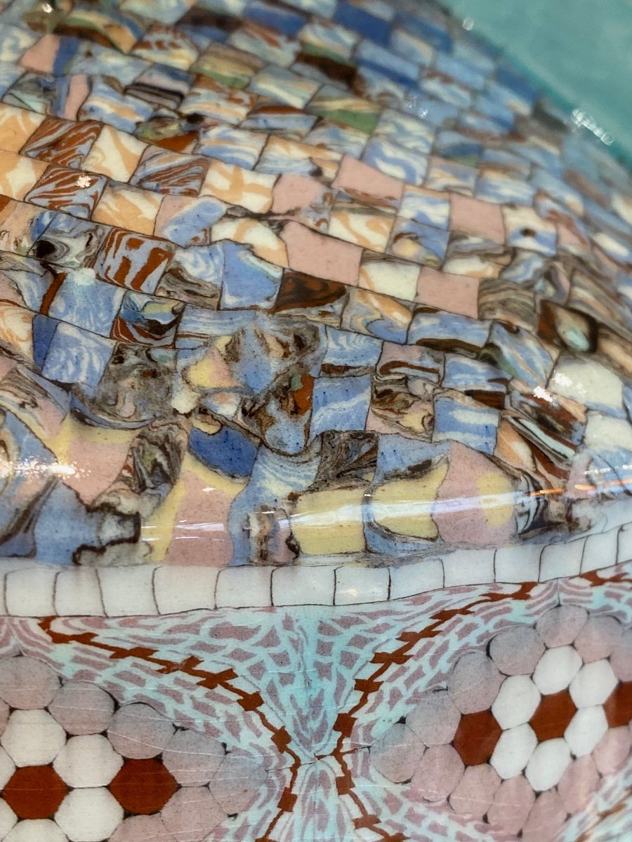 Jean Gerbino (1876-1966), Grand Vase Toupie Turquoise