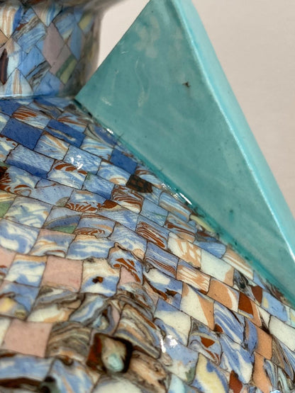 Jean Gerbino (1876-1966), Grand Vase Toupie Turquoise