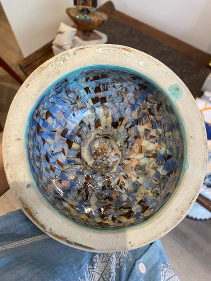 Jean Gerbino (1876-1966), Grand Vase Toupie Turquoise