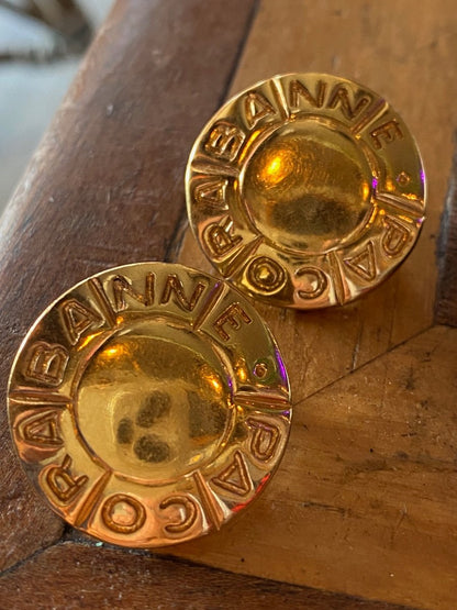 Paco Rabanne, Boucles d'Oreilles Vintage