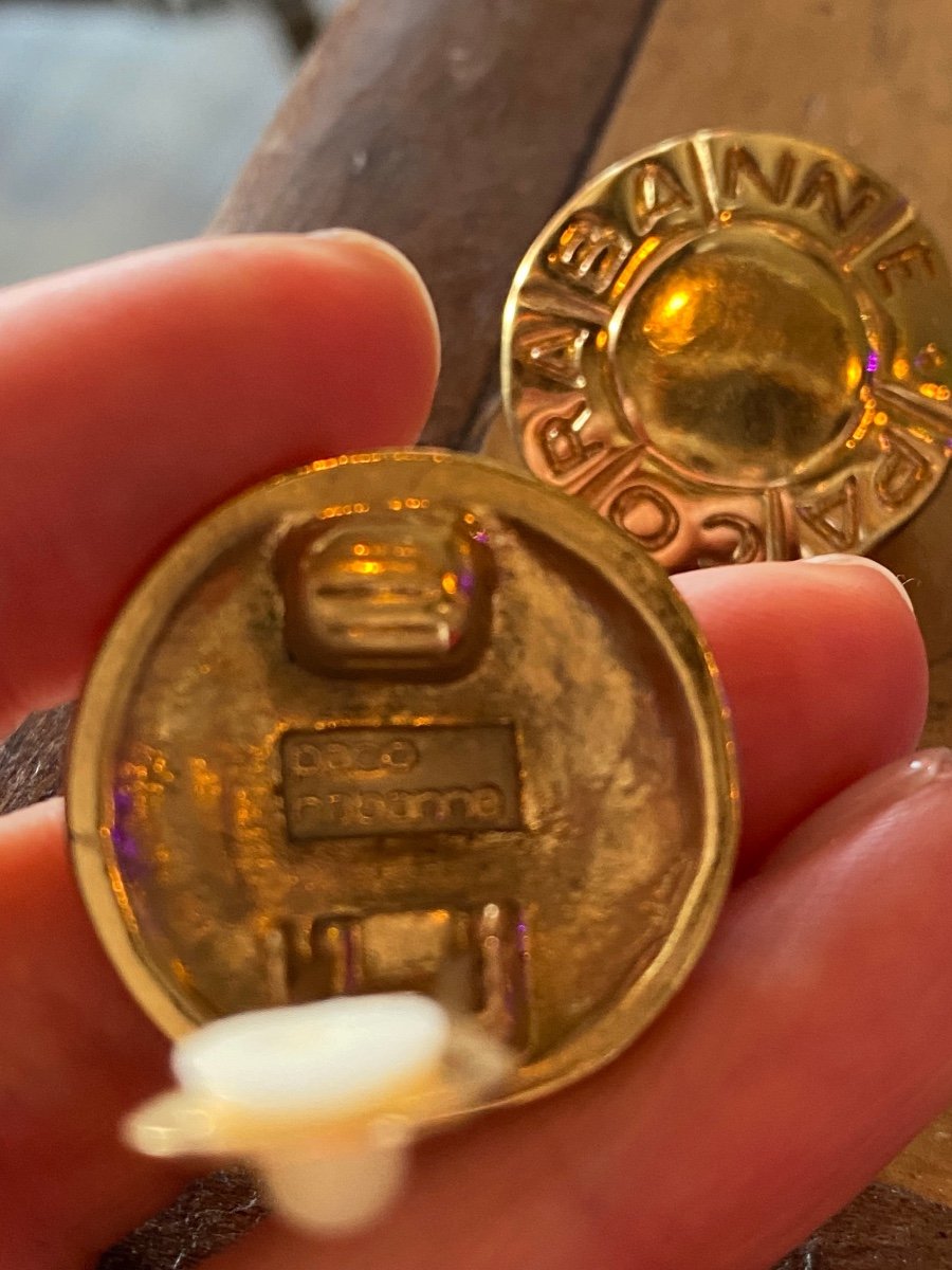 Paco Rabanne, Boucles d'Oreilles Vintage