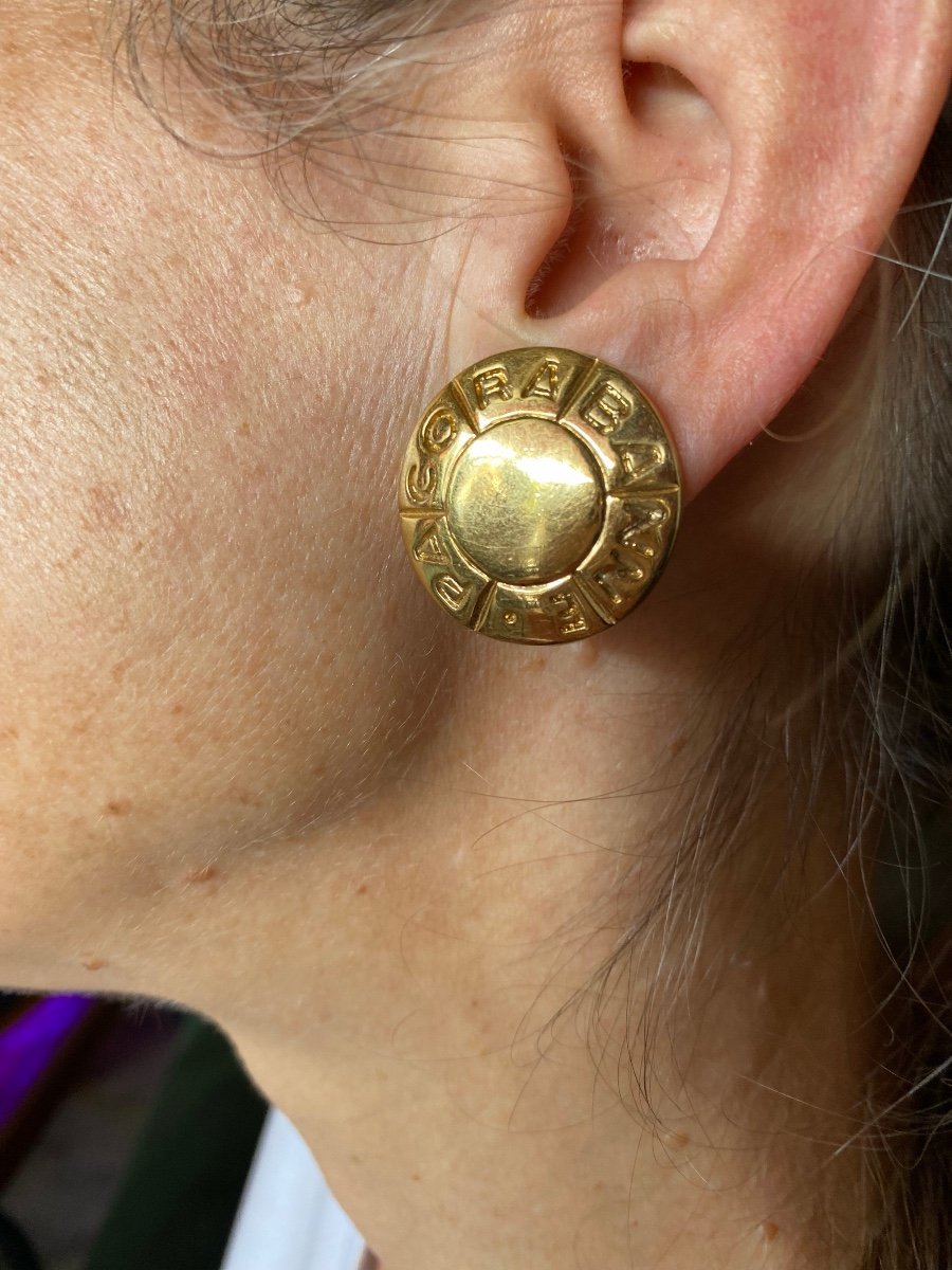 Paco Rabanne, Boucles d'Oreilles Vintage