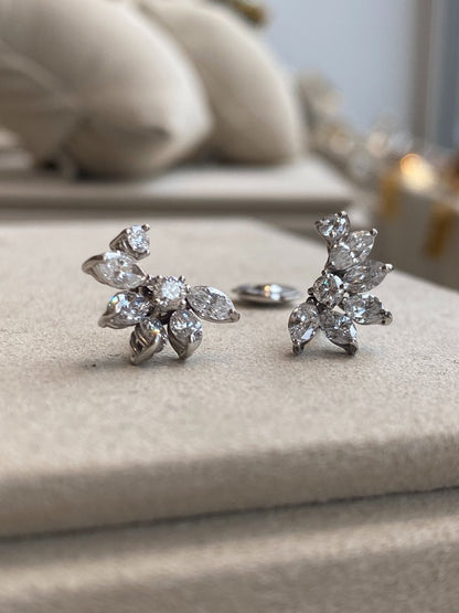 Boucles d'Oreilles Jetée De Diamants