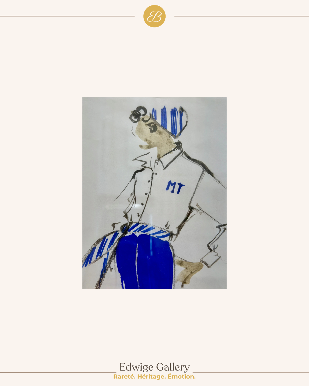 ATELIER BALMAIN (ATTRIBUE A), CROQUIS DE MODE