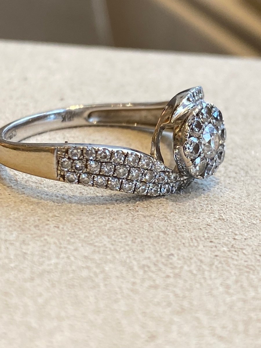 Bague Tourbillon Diamants Et Or Gris