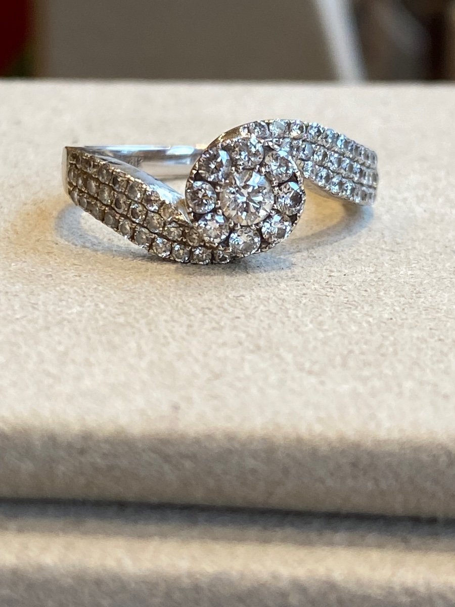 Bague Tourbillon Diamants Et Or Gris