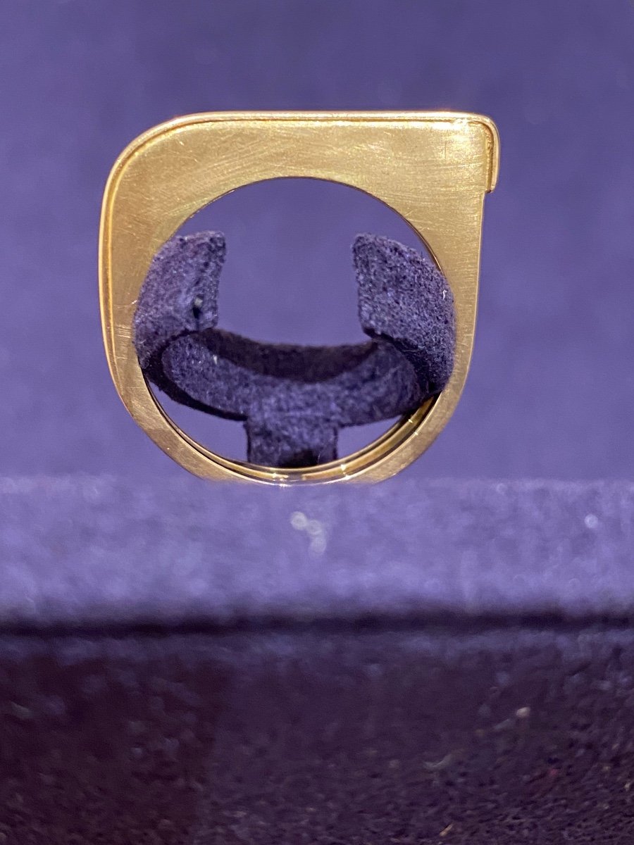 Janine Renard, Modernist Baguette Diamond Ring