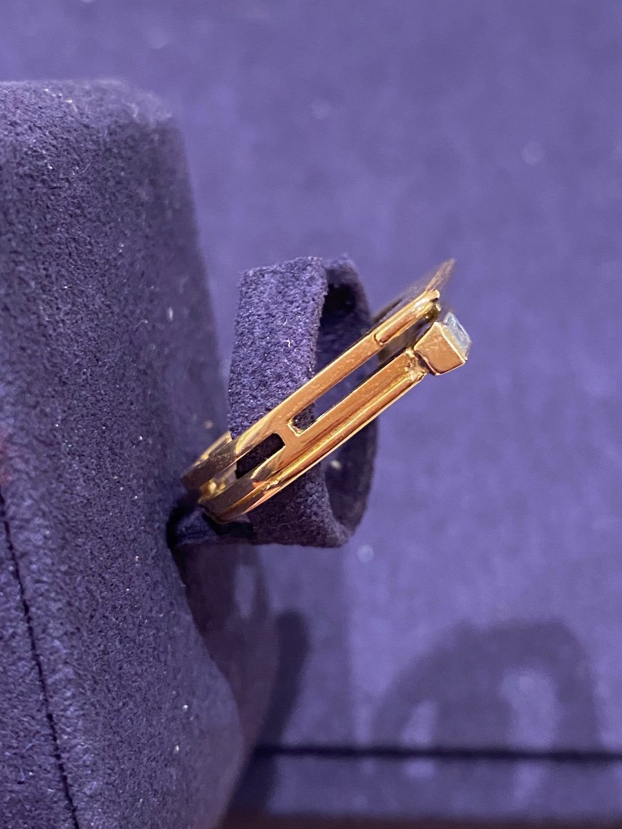 Janine Renard, Modernist Baguette Diamond Ring