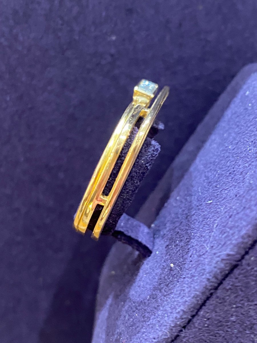 Janine Renard, Modernist Baguette Diamond Ring