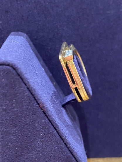 Janine Renard, Modernist Baguette Diamond Ring