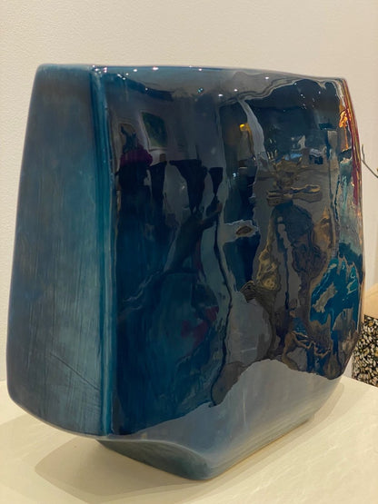 Max Idlas (1932-2020), Blue Ceramic Vase