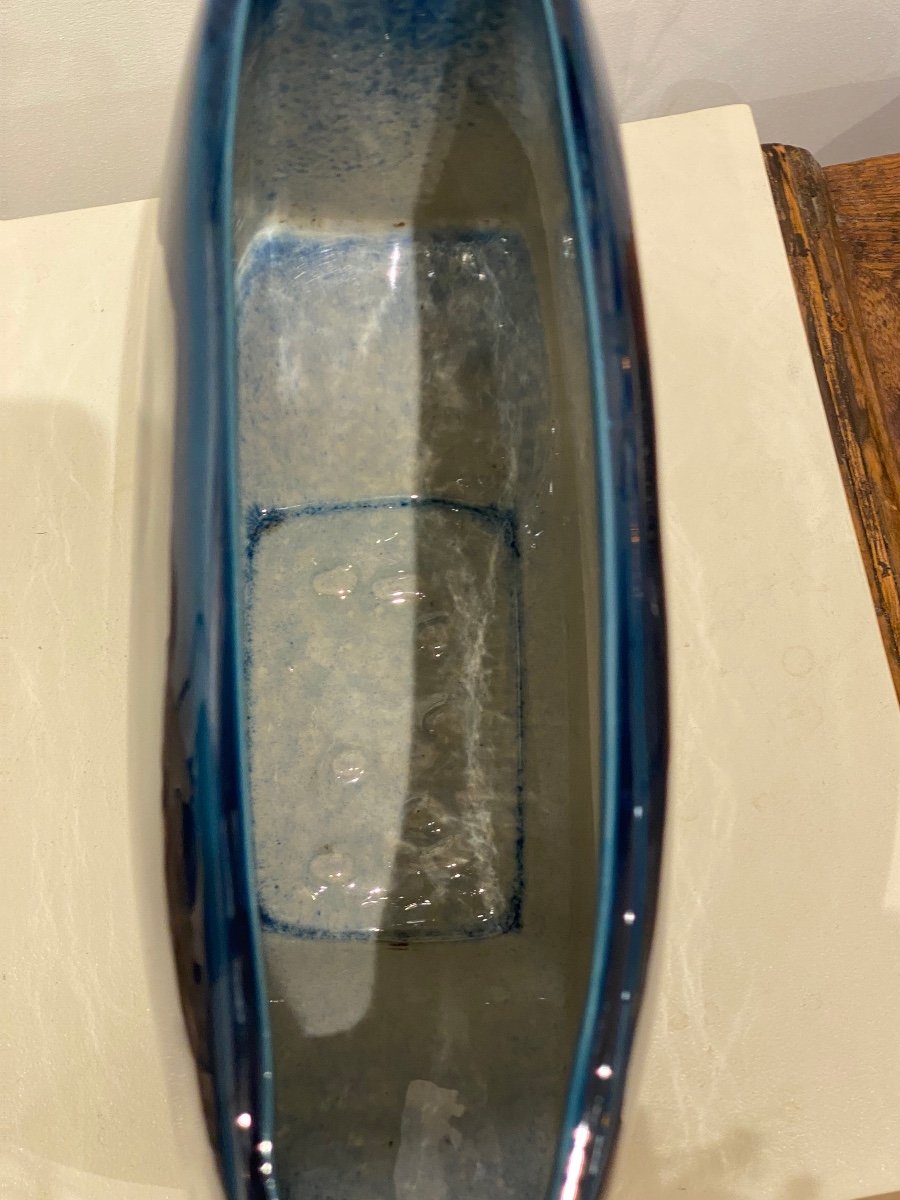 Max Idlas (1932-2020), Blue Ceramic Vase