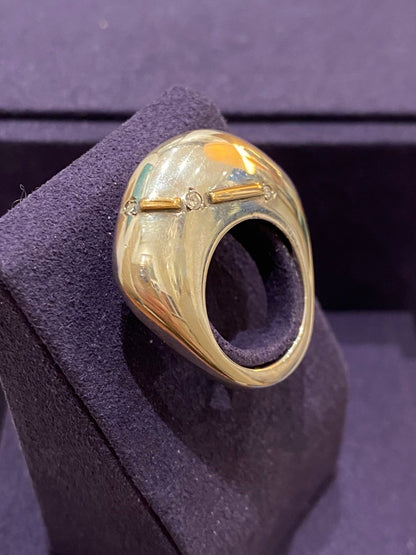 Janine Renard (1947), Large Modernist Domed Ring