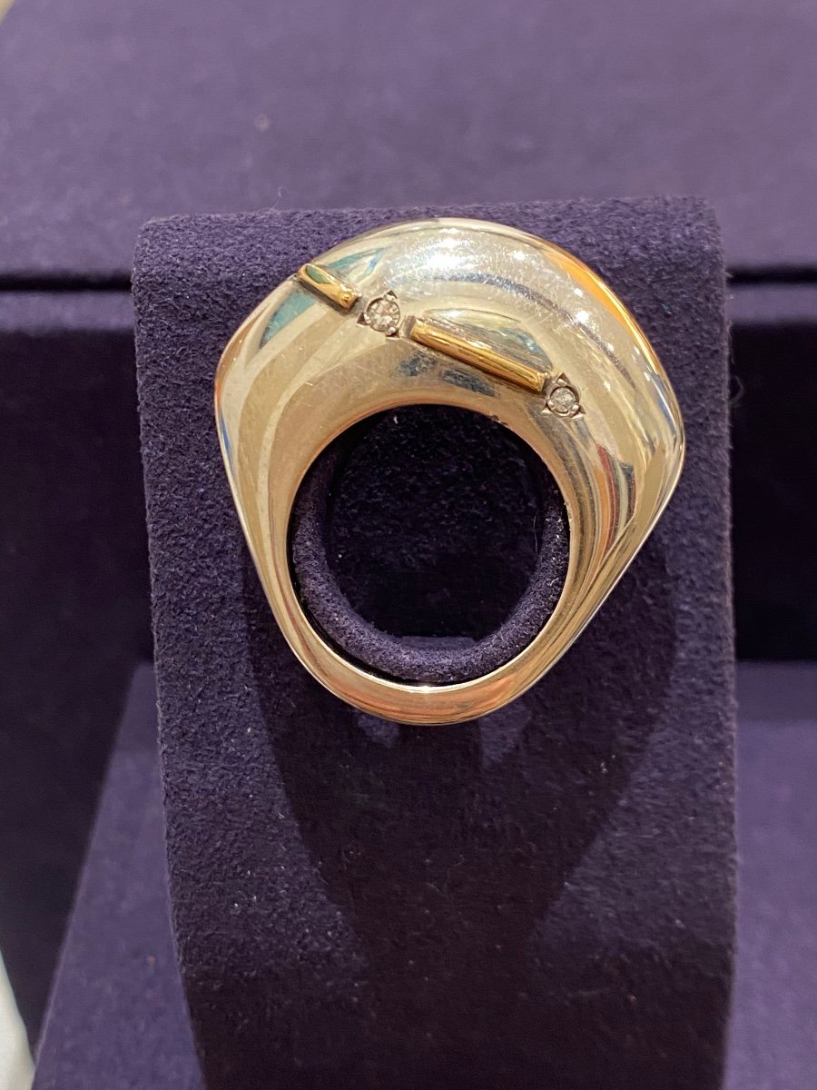 Janine Renard (1947), Large Modernist Domed Ring