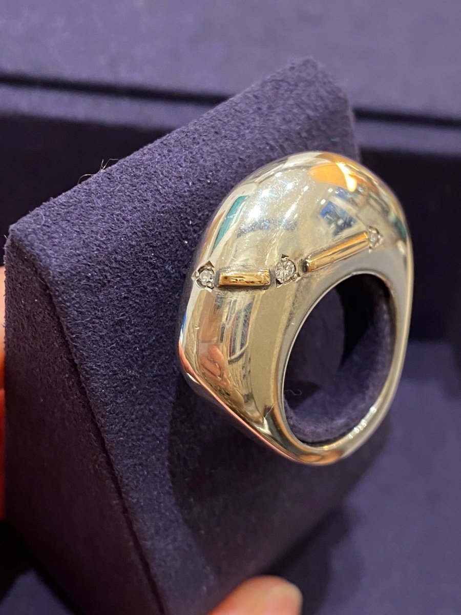 Janine Renard (1947), Large Modernist Domed Ring