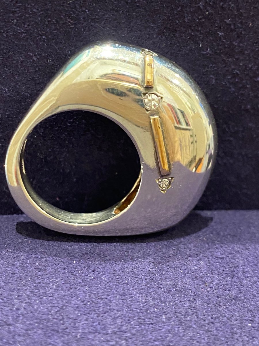 Janine Renard (1947), Large Modernist Domed Ring