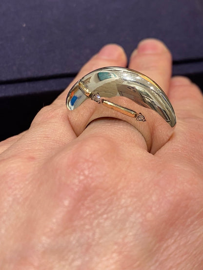 Janine Renard (1947), Large Modernist Domed Ring