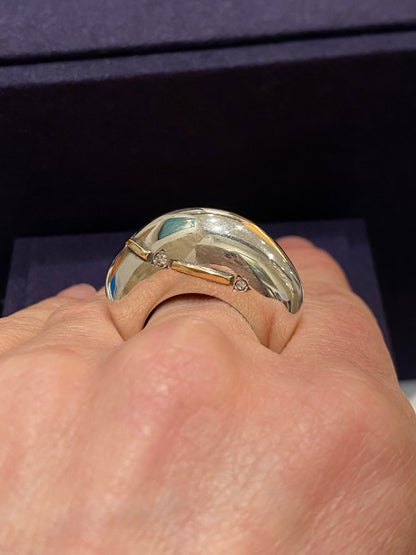 Janine Renard (1947), Large Modernist Domed Ring