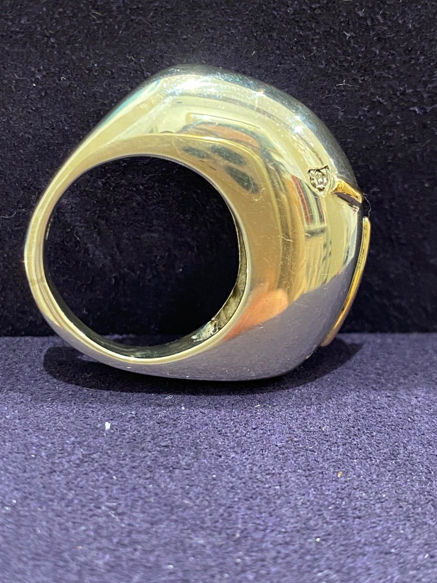 Janine Renard (1947), Large Modernist Domed Ring