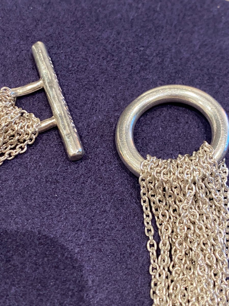 Tiffany & Co, Bracelet Argent Multi-mailles Coeur Par Elsa Peretti