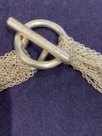 Tiffany & Co, Collier Argent Multi-mailles Coeur Par Elsa Peretti