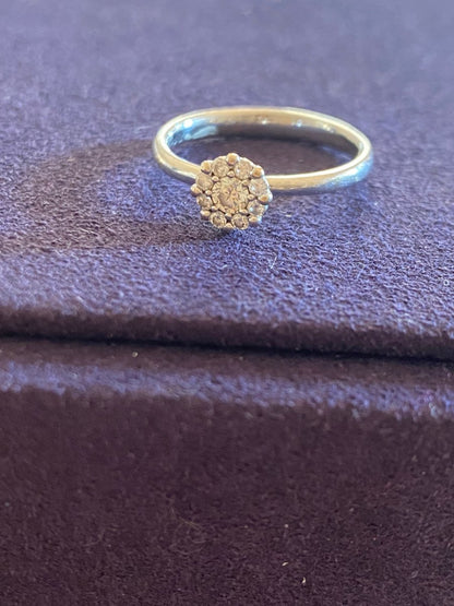 White Gold Daisy Diamond Ring