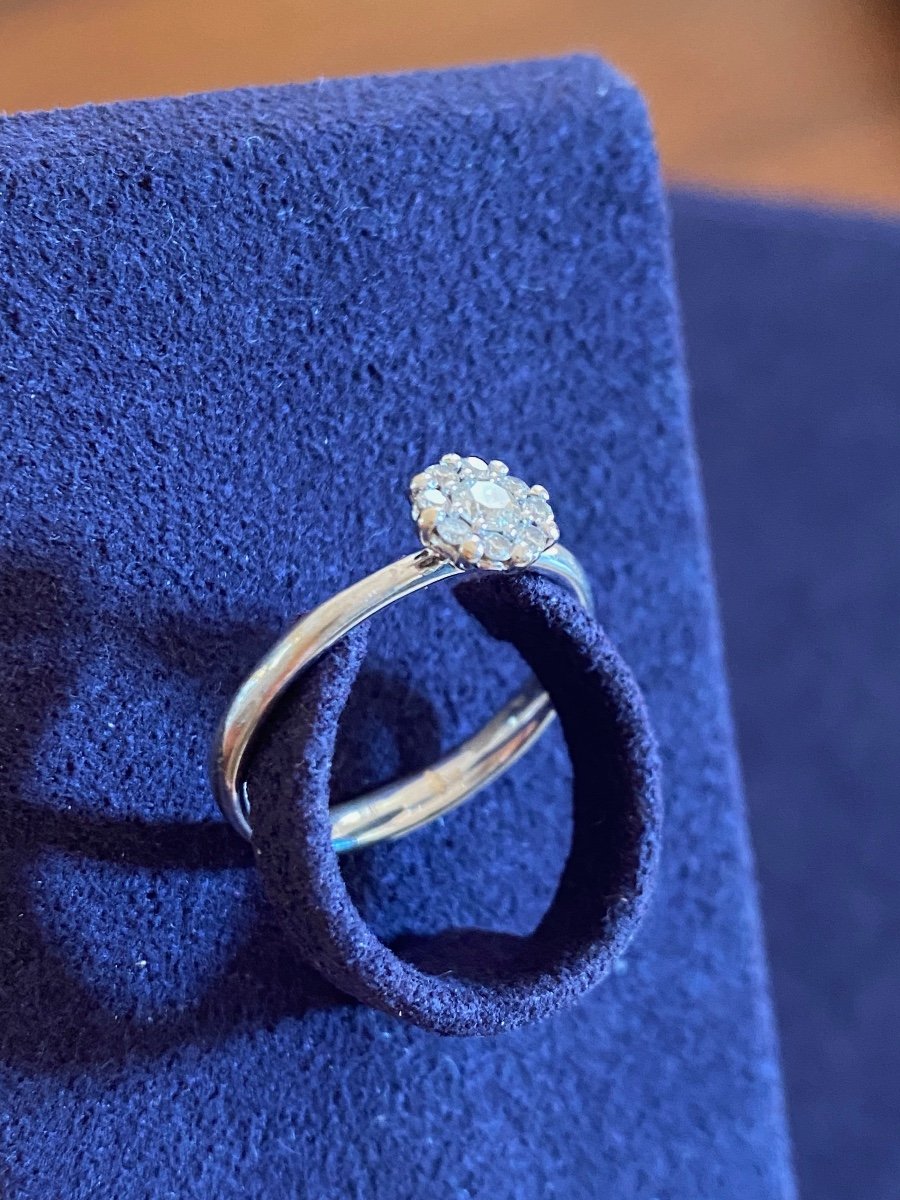 White Gold Daisy Diamond Ring