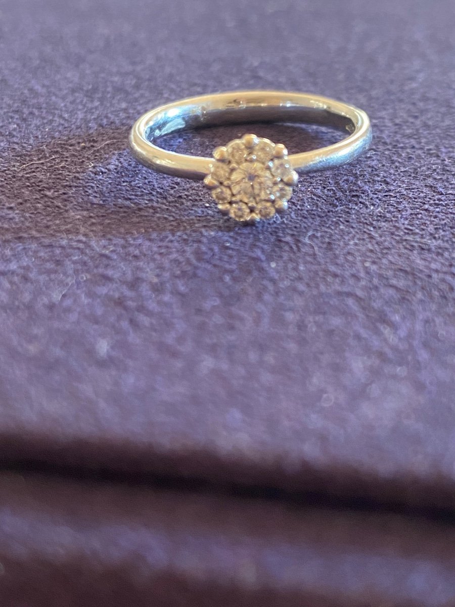 White Gold Daisy Diamond Ring