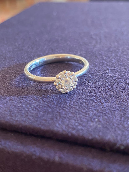 White Gold Daisy Diamond Ring