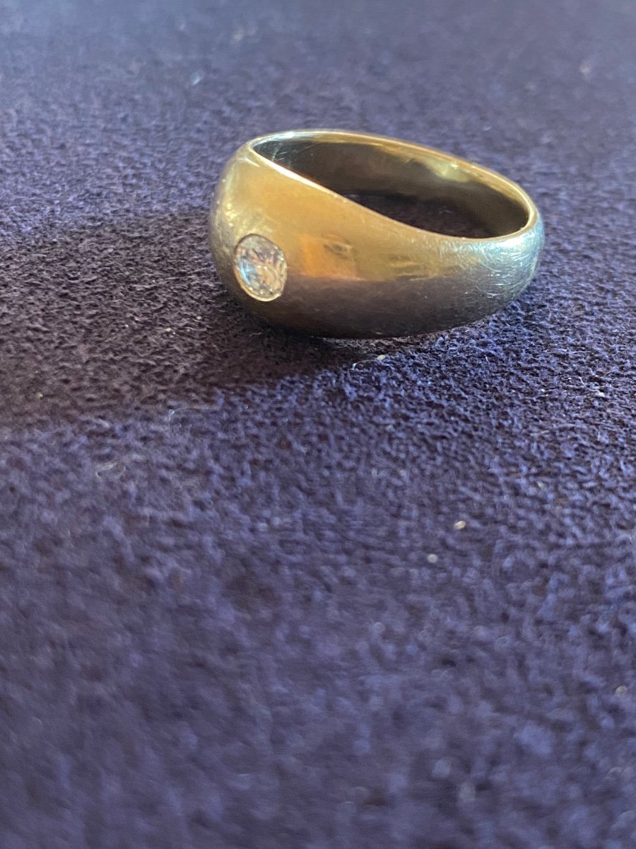 Jonc anglais En Or Et Diamant