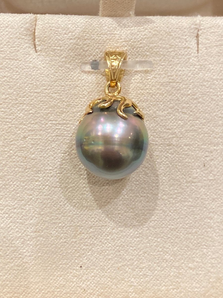 Pendentif En Or & Perle De Tahiti