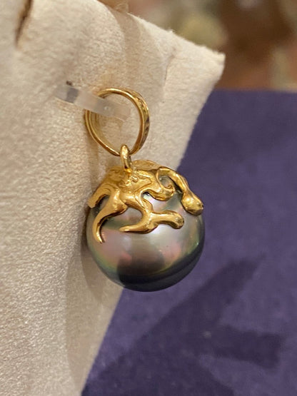 Pendentif En Or & Perle De Tahiti