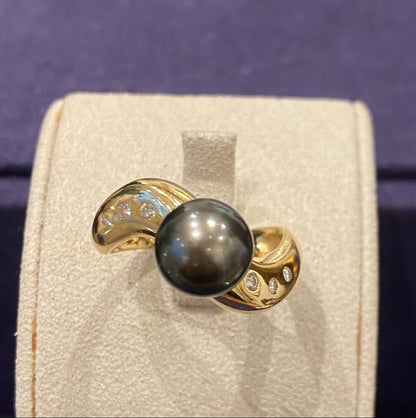 Bague Perle De Tahiti & Diamants