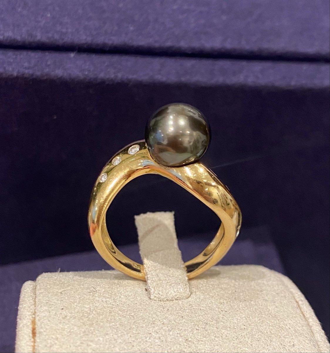 Bague Perle De Tahiti & Diamants