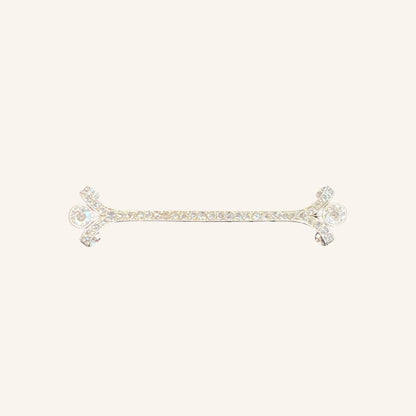 Broche Barrette Diamants Or & Platine Art Deco