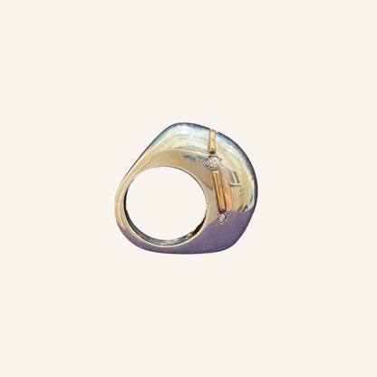 Janine Renard (1947), Large Modernist Domed Ring