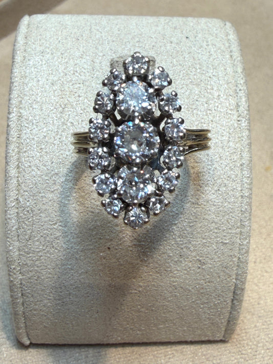 BAGUE MARQUISE DIAMANTS