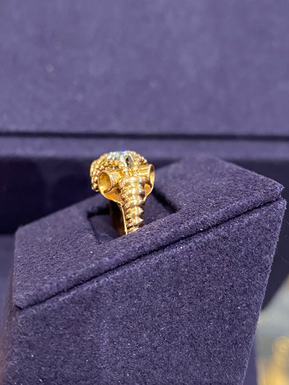 Bague Vintage En Or Rose Et Diamant