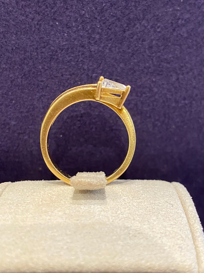 Bague Serpent Stylisé En Or & Diamant